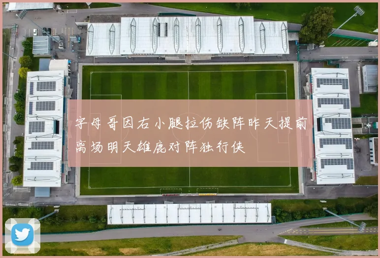 字母哥因右小腿拉伤缺阵昨天提前离场明天雄鹿对阵独行侠